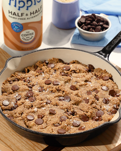 Vegan Salted Almond Butter Chocolate Chip Cookie Skillet