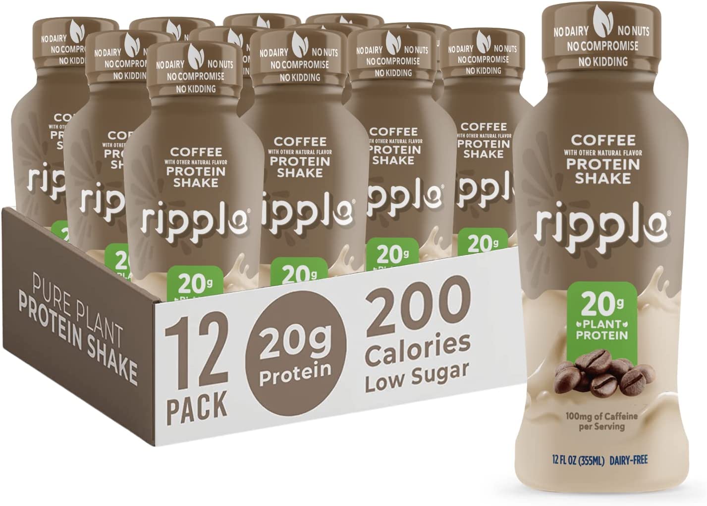 Ripple Coffee Plant-Based Protein Shake (12-Pack)