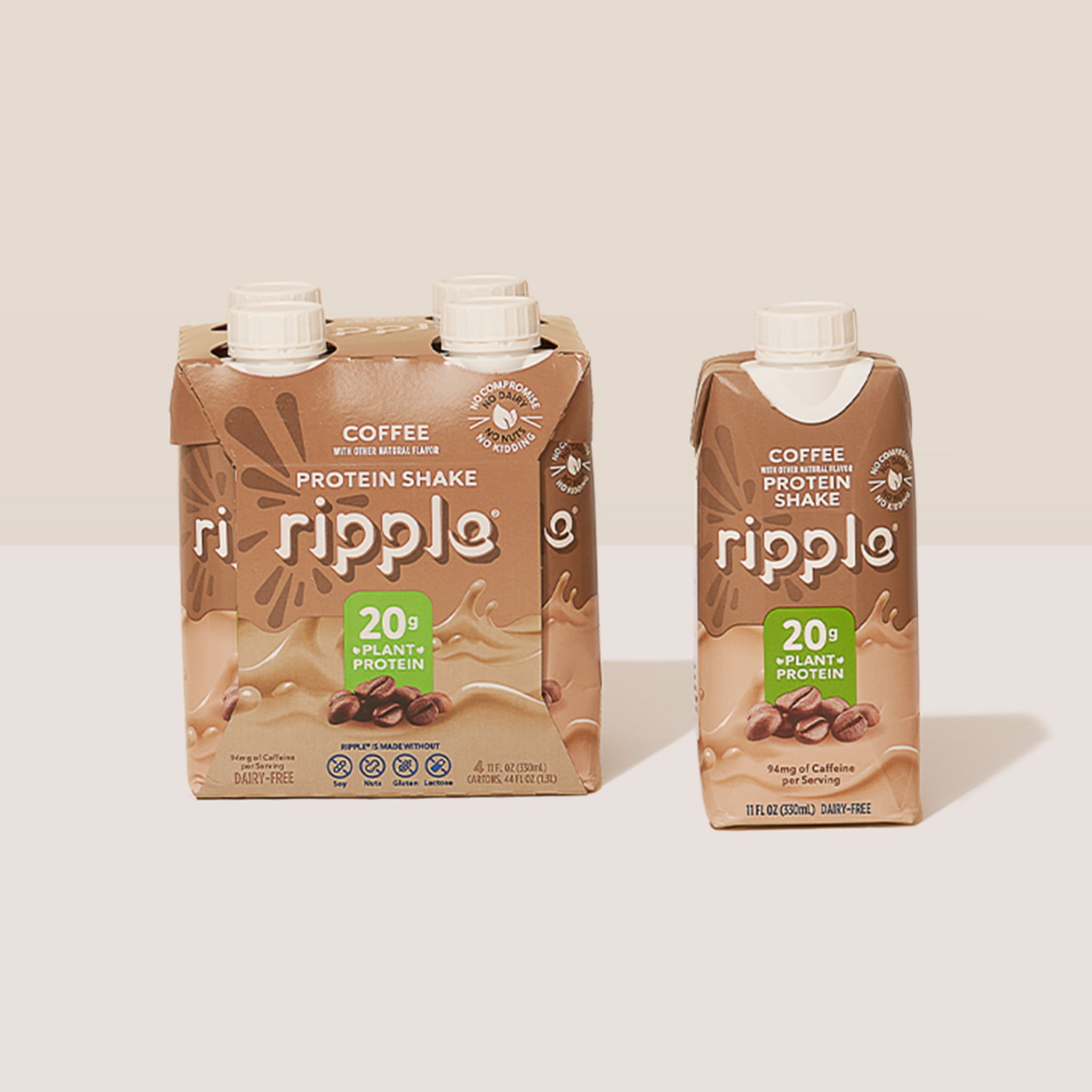 Ripple Coffee Plant-Based Protein Shake (4-Pack)