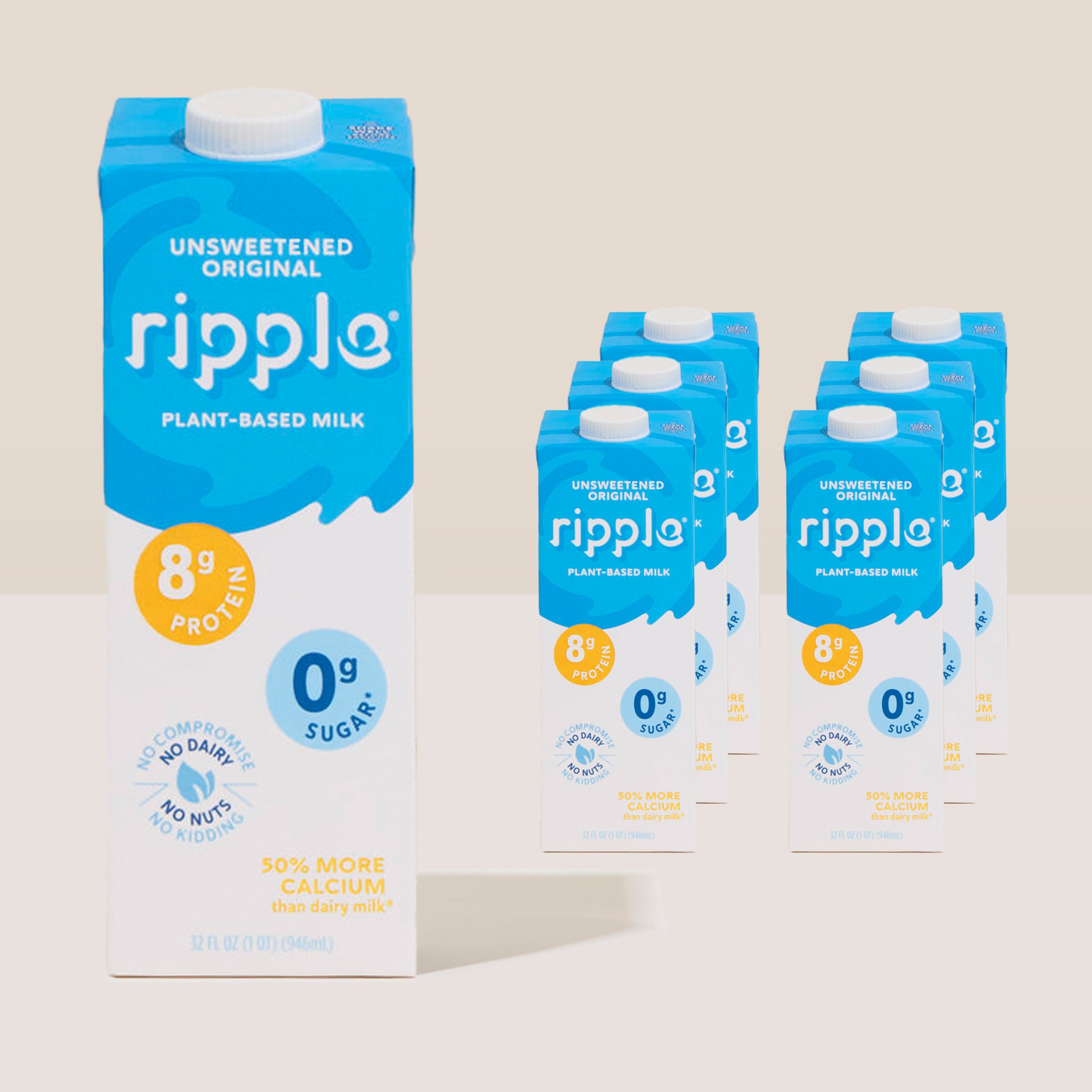 Ripple Shelf-Stable Unsweetened Non-Dairy Original (6-pack)