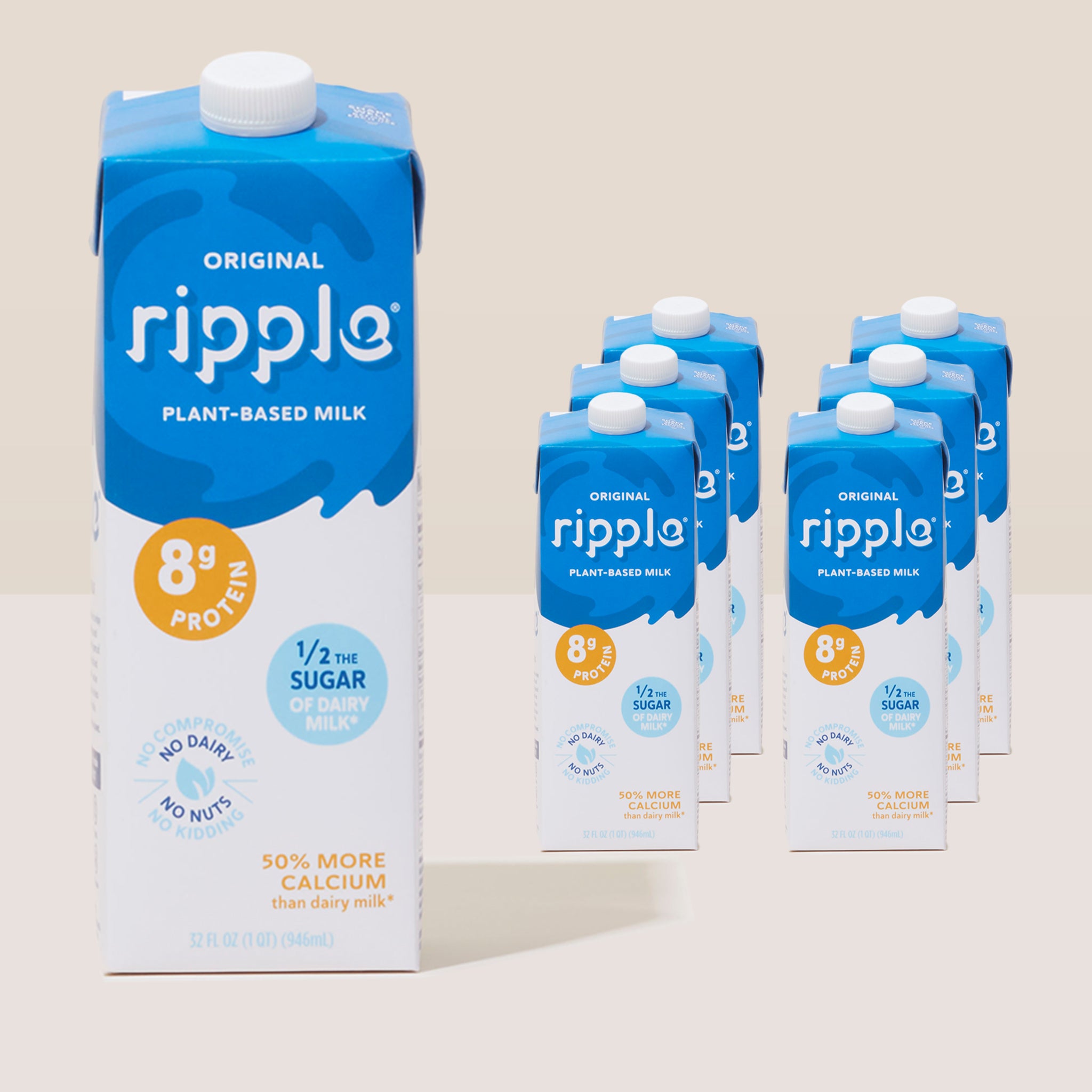 Ripple Kids Original Dairy-Free Plant-Based Milk, 48 fl oz