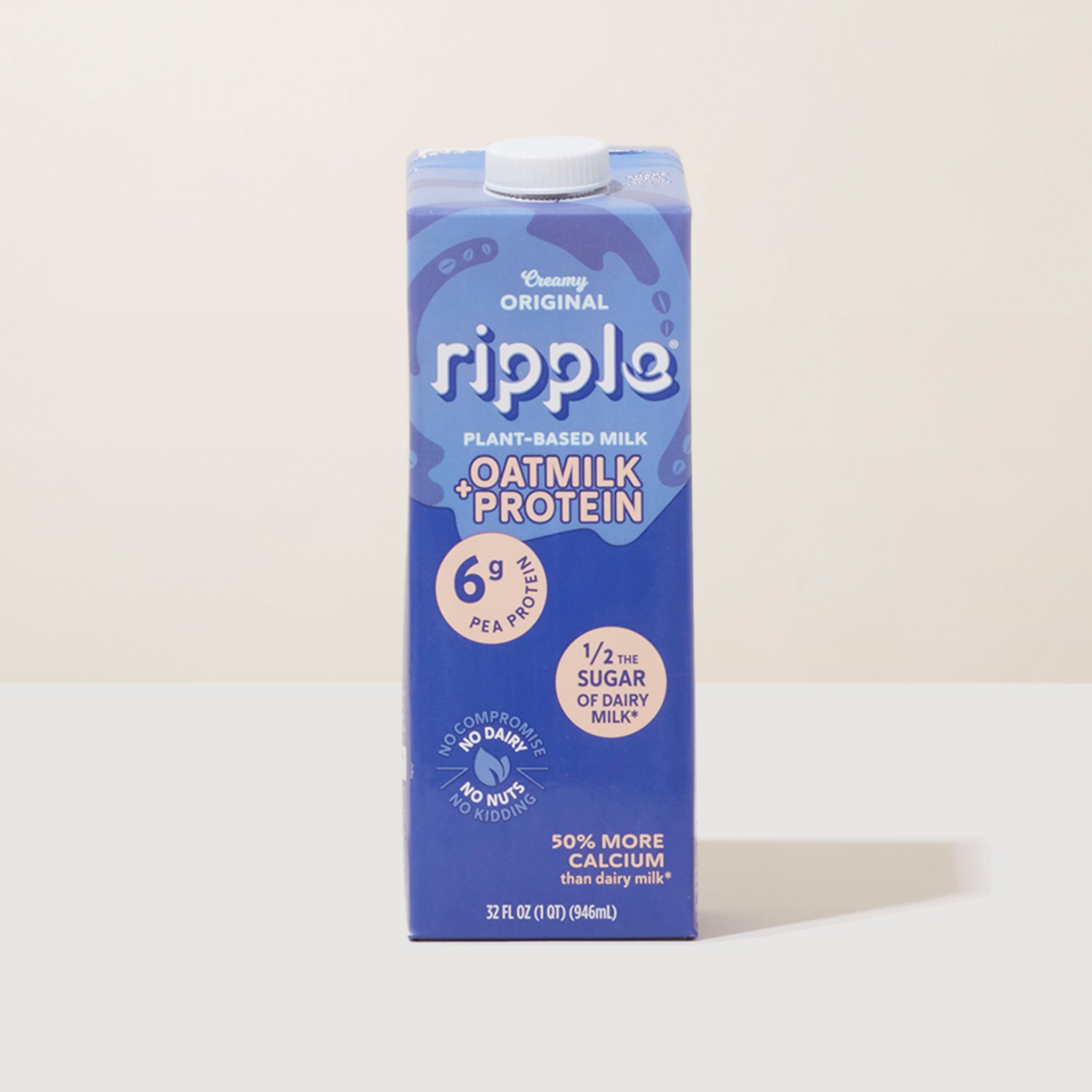 Ripple Shelf-Stable Non-Dairy Oatmilk (6-Pack)