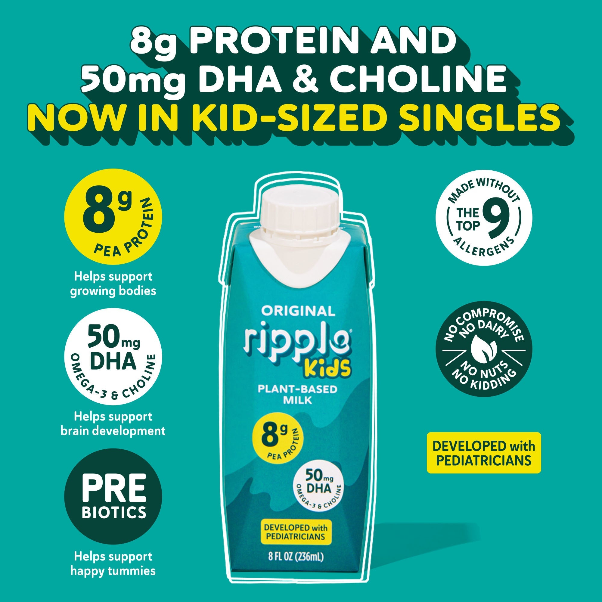 Ripple Kids On-The-Go Non-Dairy Milk Original (12-pack)
